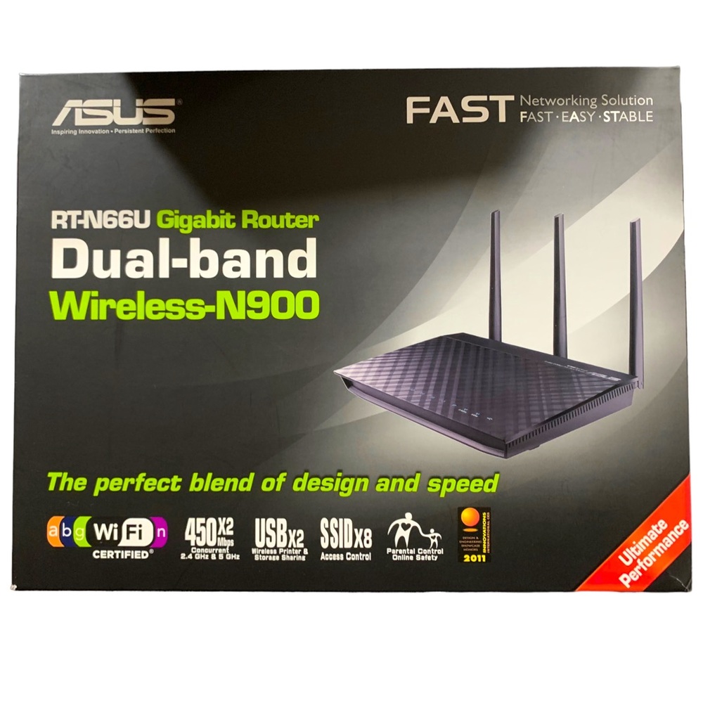 -SOLD-ASUS RT-N66U Gigabit Router Dual Band Wireless-N900 - Picture 1 of 7